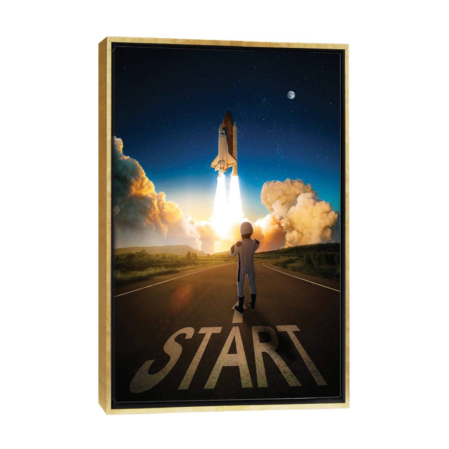 iCanvas "Astronaut Waiting The Start Of Rocket Launch" by GEN Z Framed Bed Bath & Beyond